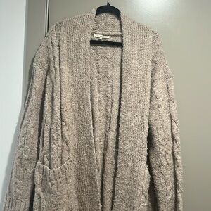 Long sweater cardigan